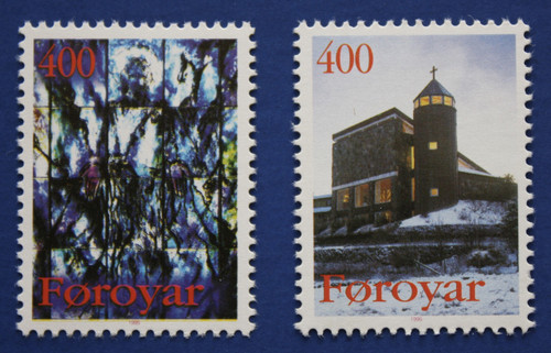 Faroe Islands (293-294) 1995 Church of Mary singles set