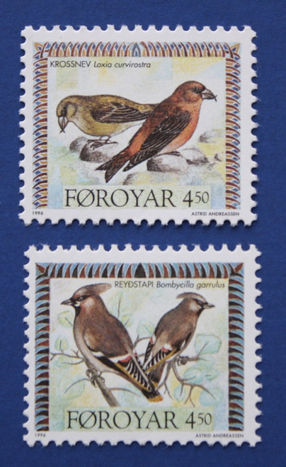 Faroe Islands (300-301) 1996 Birds singles set