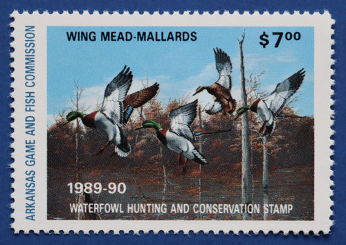 1989 Arkansas State Duck Stamp (AR09)