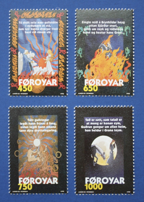 Faroe Islands (332-335) 1998 Scenes from "Brynhild's Ballad" singles set