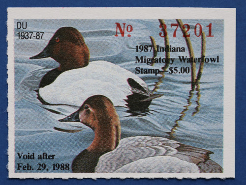 1987 Indiana State Duck Stamp (IN12)