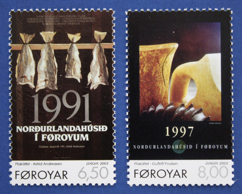 Faroe Islands (430-431) 2003 EUROPA - Nordic House Poster Art singles set