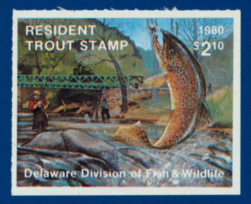 1980 Delaware Resident Trout Stamp (DET33)