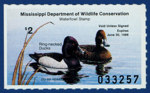 1987 Mississippi Waterfowl Stamp (MS12)