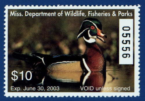 2001 Mississippi Waterfowl Stamp (MS26)