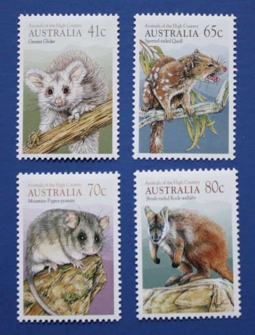 Australia (1166-1169) 1990 Animals of the High Country singles et