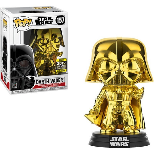 Funko POP! Star Wars - Darth Vader (157) Gold Chrome - 2019 Galactic Convention 