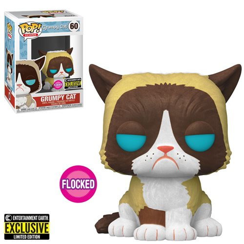 Funko Pop! Icons - Grumpy Cat [Flocked} (#60) Entertainment Earth Exclusive
