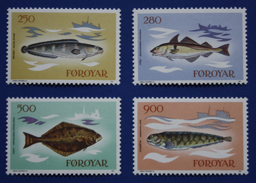 Faroe Islands (97-100) 1983 Fish singles set