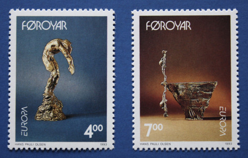 Faroe Islands (252-253) 1993 EUROPA - Sculptures singles set