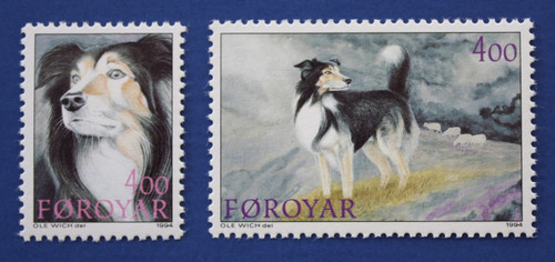 Faroe Islands (266-267) 1994 Sheepdogs singles set