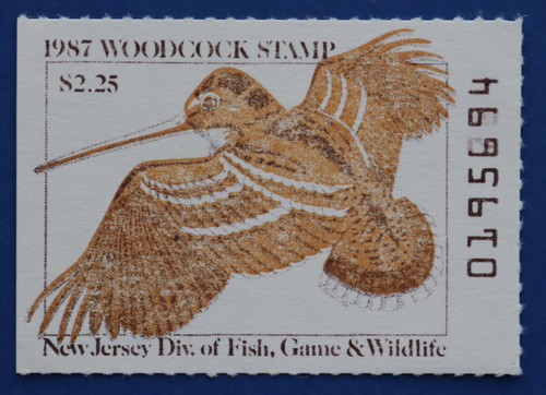 1987 New Jersey Woodcock Stamp (NJW21)