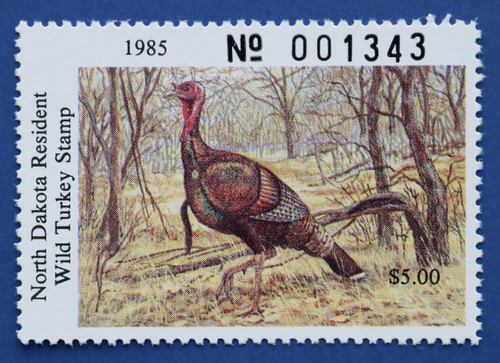1985 North Dakota Wild Turkey Stamp (NDT21)