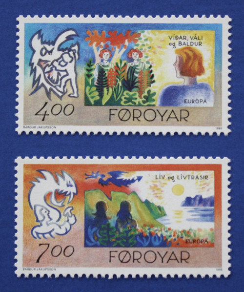 Faroe Islands (282-283) 1995 Peace & Freedom singles set
