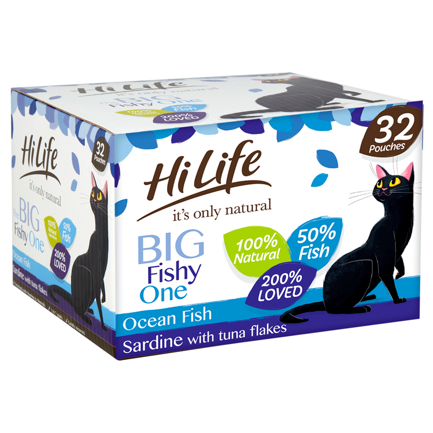It's Only Natural The Fishy One Wet Cat Food Pouches - 32x70g