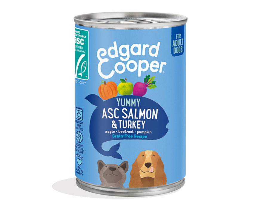 Wet Tin for Dogs - Salmon and Turkey 6 x 400g 400g