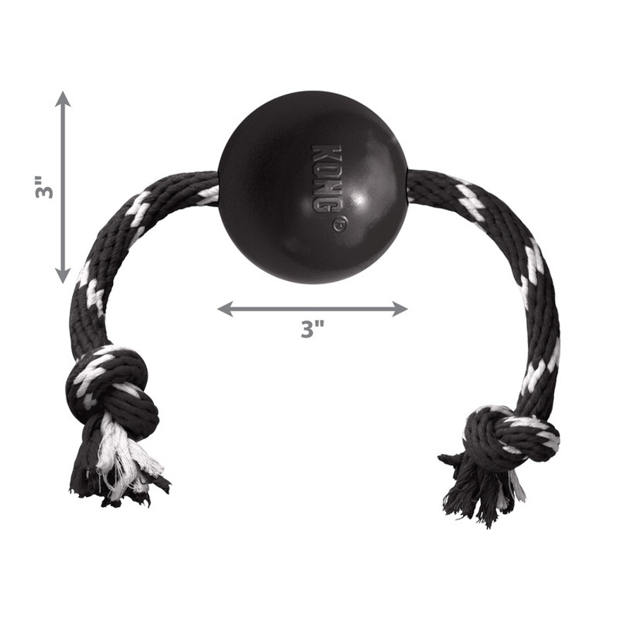 KONG Extreme Ball with Rope Dog Toy