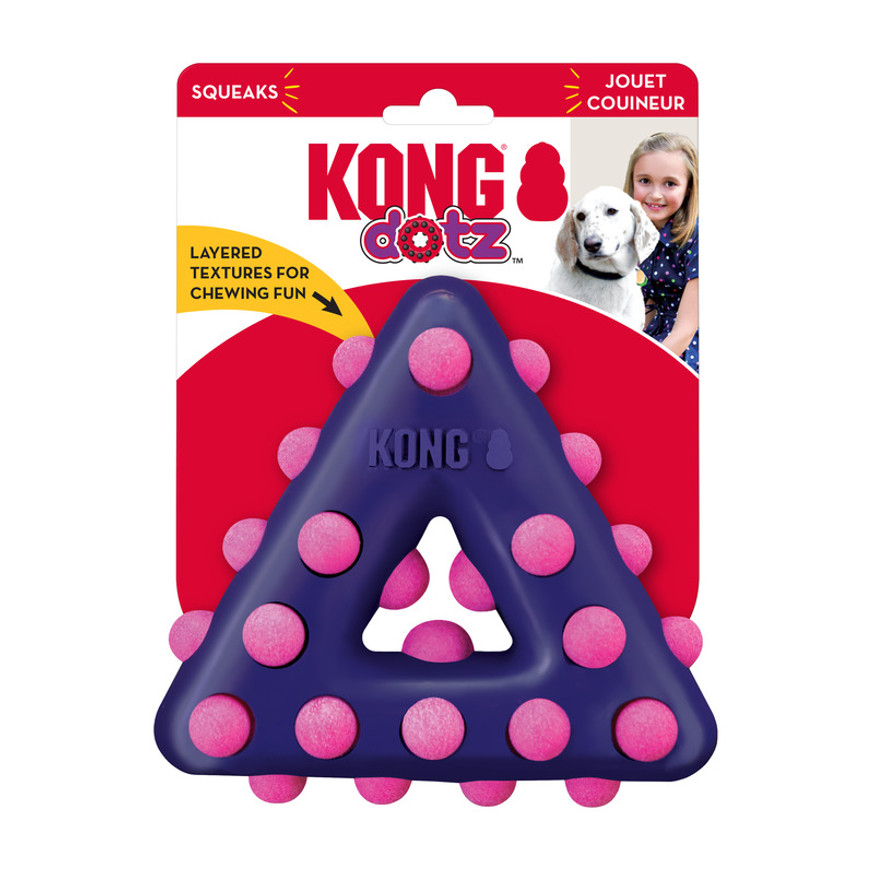 KONG Dotz Triangle Dog Toy Rubber Toys FirstVet