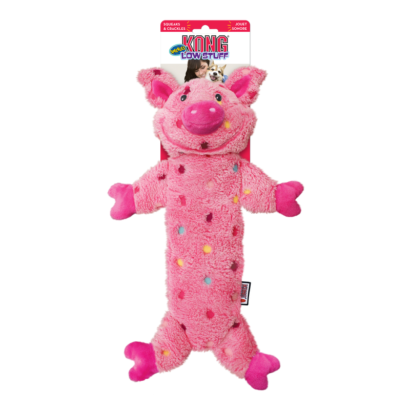KONG Low Stuff Speckles Pig Dog Toy FirstVet