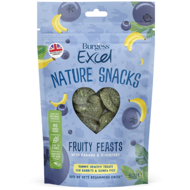 Excel Nature Fruity Feasts with Banana & Blueberry for Small Animals