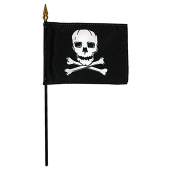 TRIXES Grand Drapeau de Pirate Noir Jolly Roger Crâne et Os 90 x