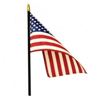 US 12x18" Silky Rayon, Printed Flag