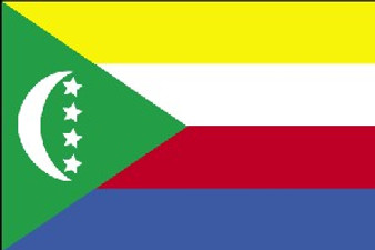Comoros 2X3' Solar-Max Dyed Nylon Outdoor Flag