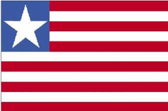 Liberia 3X5' Solar-Max Dyed Nylon Outdoor Flag