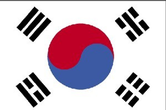 South Korea 2X3' Solar-Max Dyed Nylon Outdoor Flag