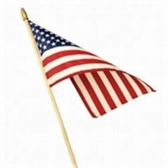 24X36in US Poly-Cotton Flag on Staff