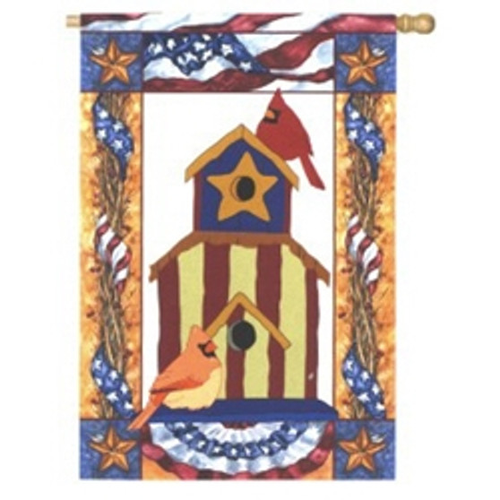 Patriotic Birdhouse Banner