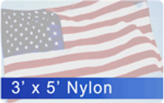 3' x 5' NYLON US Flag with printed stars & stripes