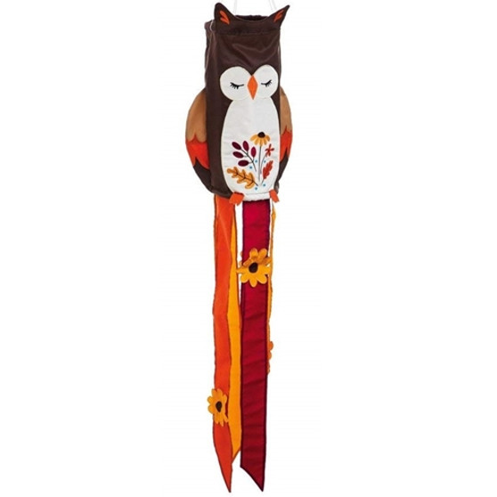 Owl Appliquéd Windsock