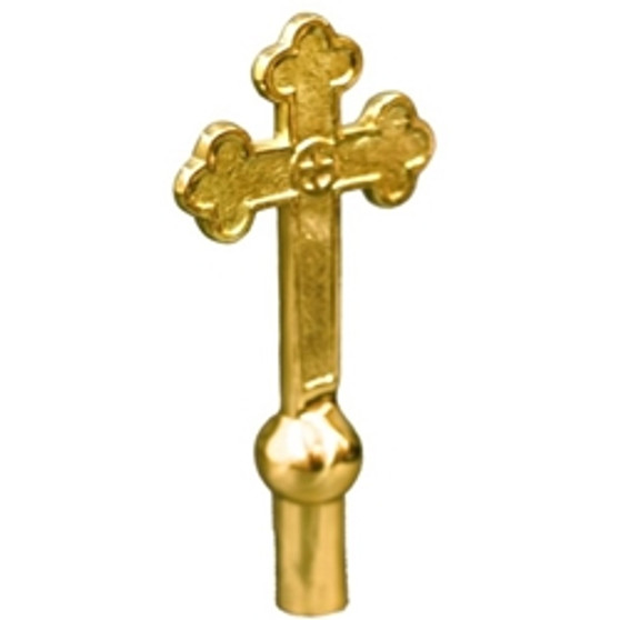 9 1/8" Brass-plated Church Cross