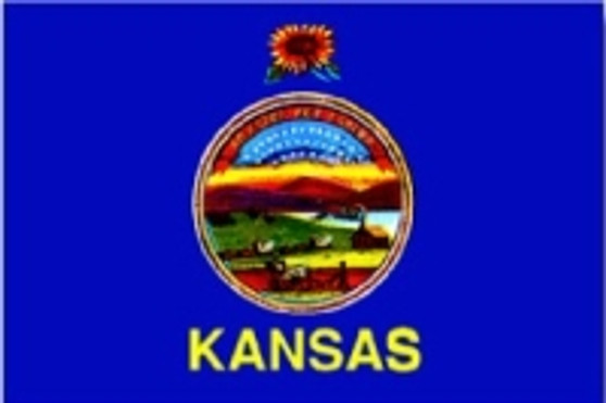 Kansas 2 X 3' Solar-Max Dyed outdoor nylon flag