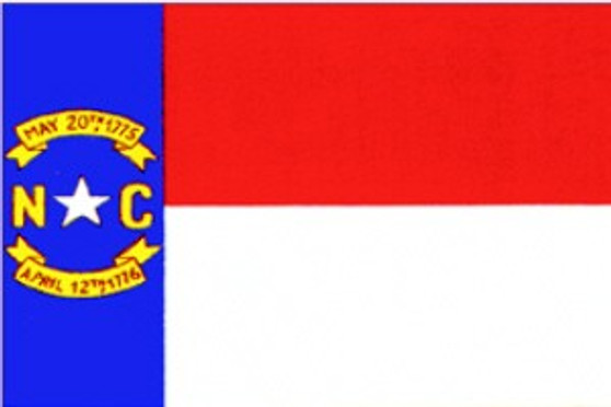 North Carolina 3 X 5' Solar-Max Dyed Nylon Outdoor Flag