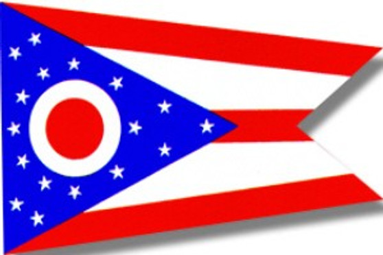 Ohio 3 X 5' Solar-Max Dyed outdoor nylon flag