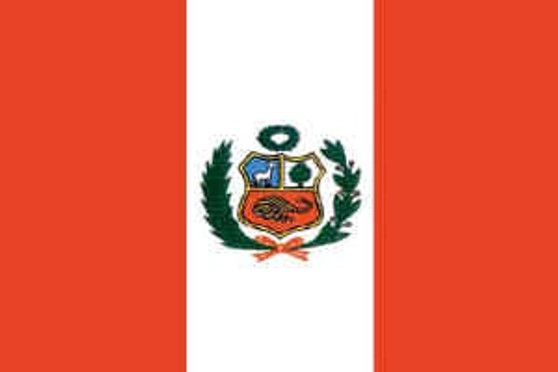 Peru (Gov) 3X5' Solar-Max Dyed Nylon Outdoor Flag