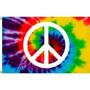 Peace Symbol Tie-Dyed Flag