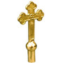 9 1/8" Brass-plated Church Cross