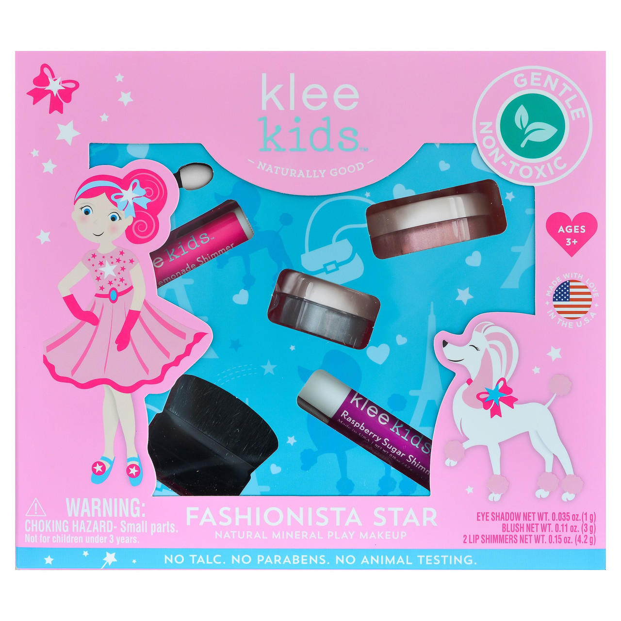 Klee Kids Fashionista Star Natural Mineral Play Makeup Kit