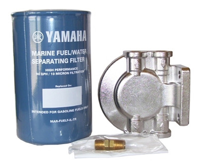 YAMAHA STAINLESS MARINE FUEL WATER SEPARATING FILTER ASSEMBLY WITH 3/8" FITTINGS     SIM-HD-38