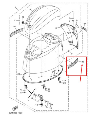 YAMAHA EMBLEM 6LH-2153A-00-00