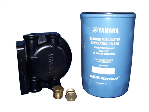 YAMAHA ALUMINUM BASE AND MINI 10 MARINE FUEL WATER SEPARATING FILTER ASSEMBLY    QB1-M10AS-10-00