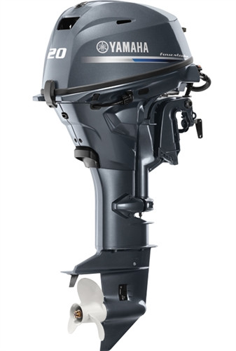 F20SWPB 15" SHAFT OUTBOARD MOTOR WITH REMOTE CONTROL, AND ELECTIC AND MANUAL START, AND POWER TILT