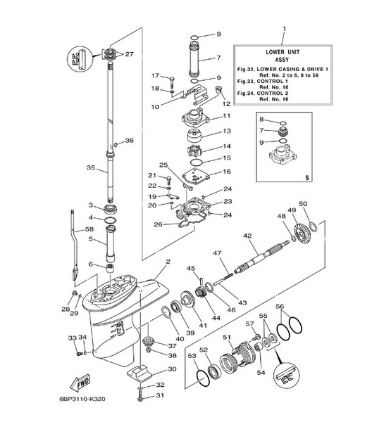 LOWER UNIT ASSEMBLY     65W-45300-05-8D
