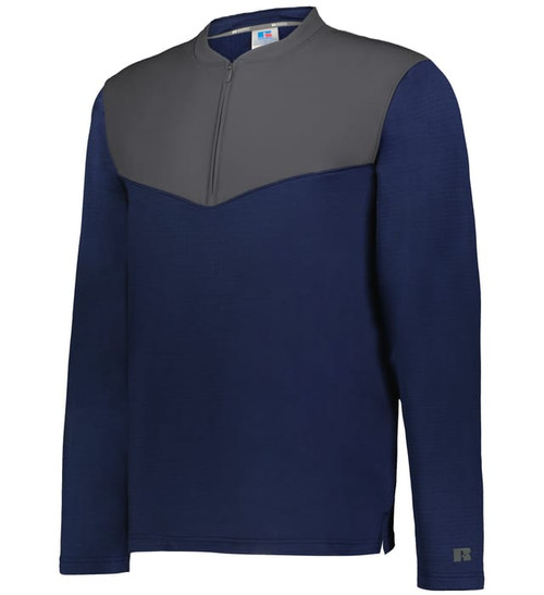 リッキー　① R03GKM Russell Sideline Grid 1/4 Zip Pullover