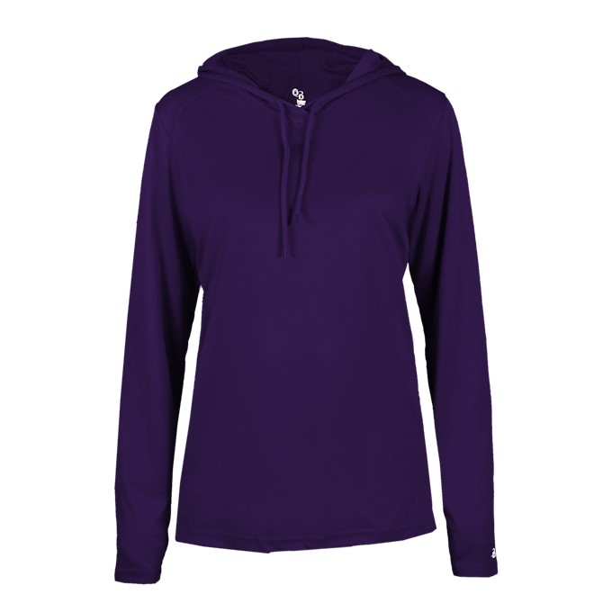 4165 Badger Sport B-Core L/S Ladies Hood Tee