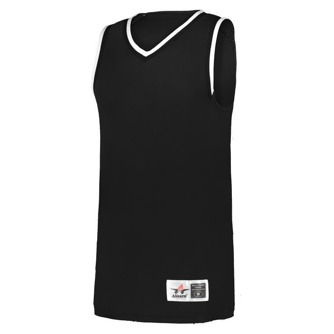 Alleson Athletic A51000 Men's Retro Basketball Jersey, Forest/ Black/ White / 2XL