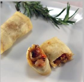 Spice rubbed and brined Pastrami hand folded with whole grain mustard and sauerkraut to create a unique and crispy spring roll.


Units/case: 100
